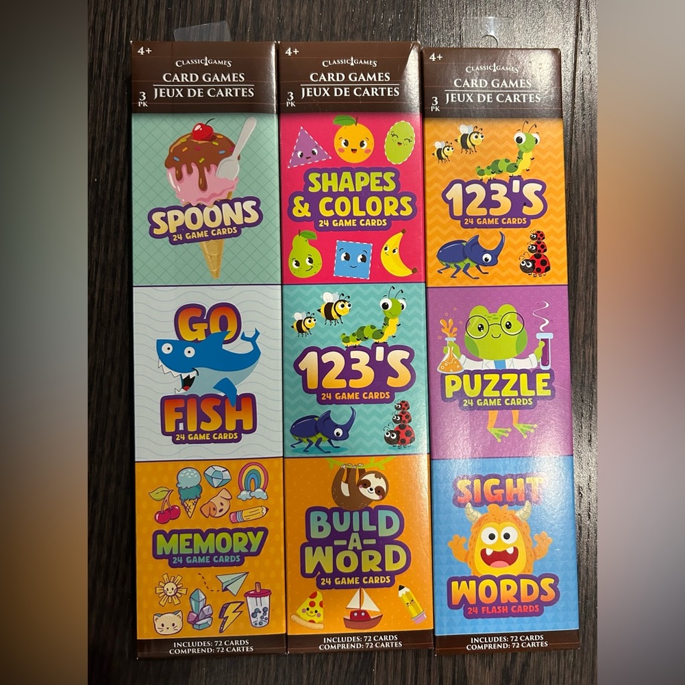 Kids Game Cards Set -  NEW